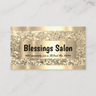 Glitter VIP Gold Frame Event Planner Luminous Busi Business Card