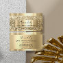 Glitter VIP Gold Frame Event Planner Luminous Business Card