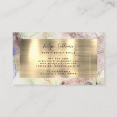 Glitter Watercolor and Gold Foil Business Card (Back)