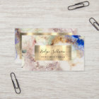 Glitter Watercolor and Gold Foil Business Card