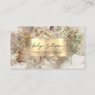 Glitter Watercolor Business Card