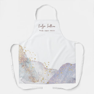 Glitter watercolor shapes apron
