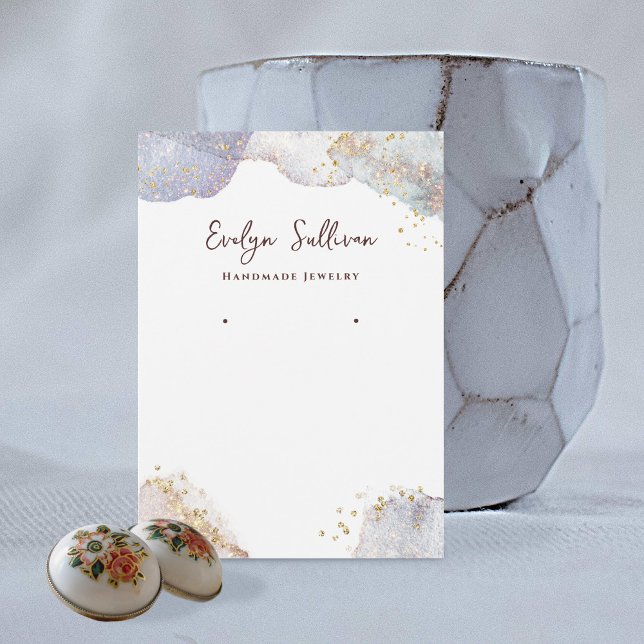 Glitter watercolor shapes jewelry display card (Creator Uploaded)