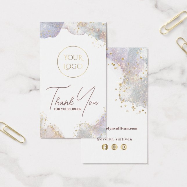 Glitter watercolor shapes package insert (Office)