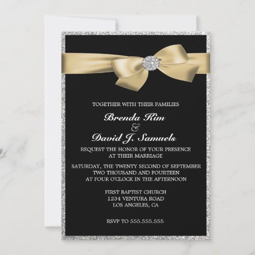 Glitter Wedding Invitation