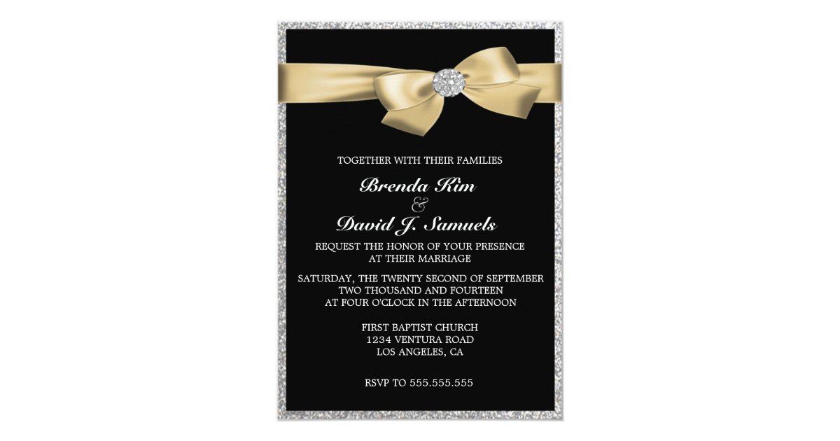Glitter Wedding Invitation | Zazzle.com