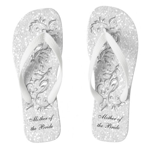 Glitter White   Wedding Flip Flops