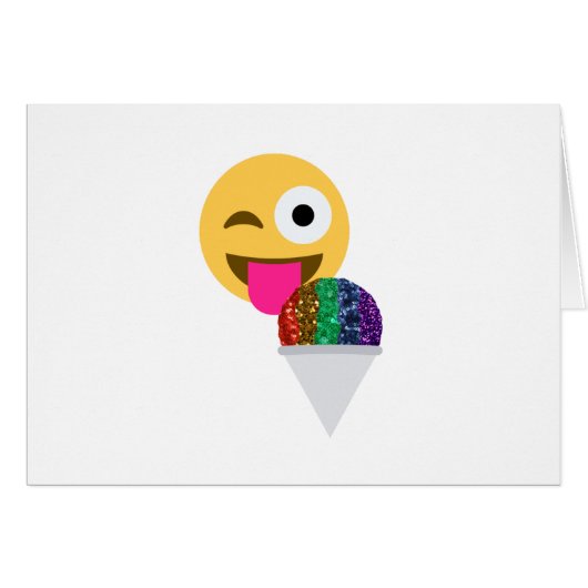 glitter wink emoji (Front Horizontal)
