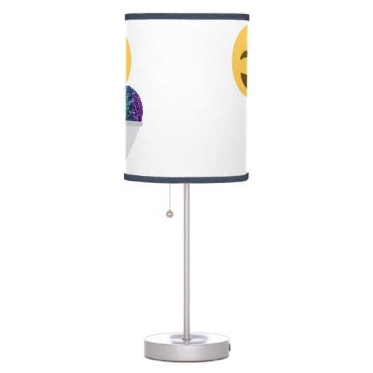 glitter wink emoji lamp (Right)