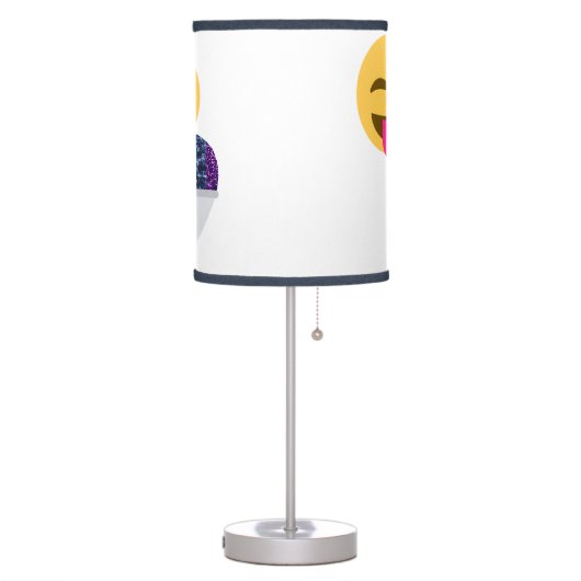 glitter wink emoji lamp (Left)