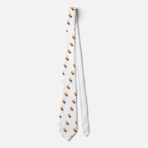 glitter wink emoji tie