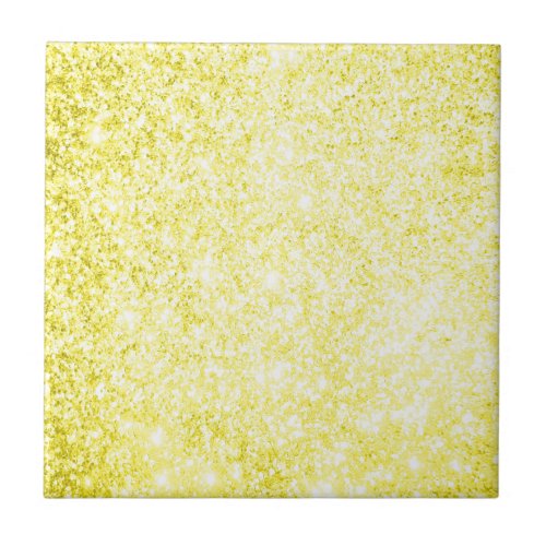 Glitter Yellow Ceramic Tile