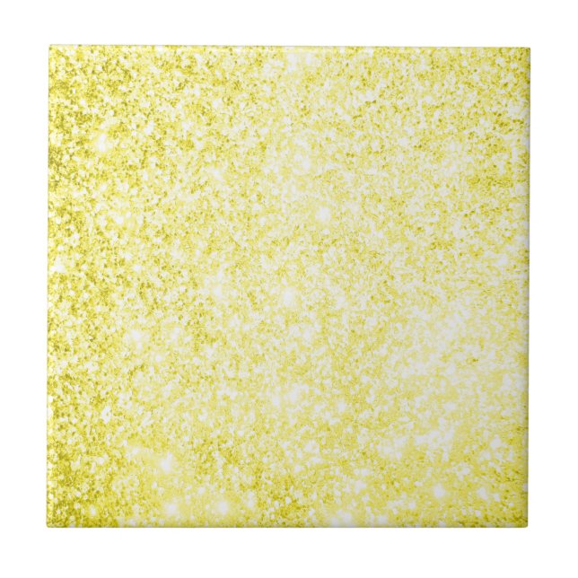 Glitter Yellow Ceramic Tile (Front)