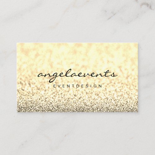 Glitter Yellow Shimmer Sparkle Business Card