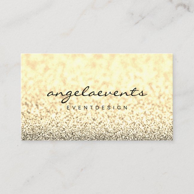 Glitter Yellow Shimmer Sparkle Business Card