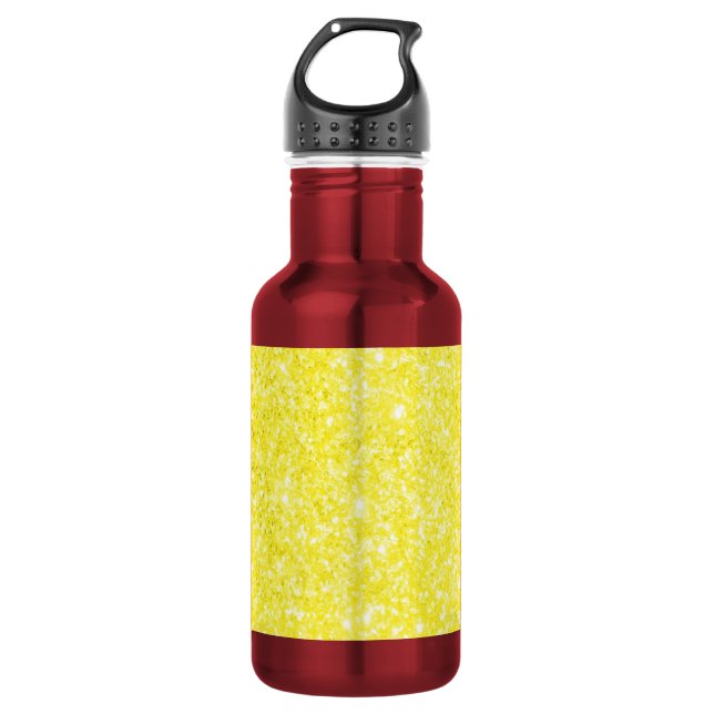 Glitter Yellow Water Bottle (Front)