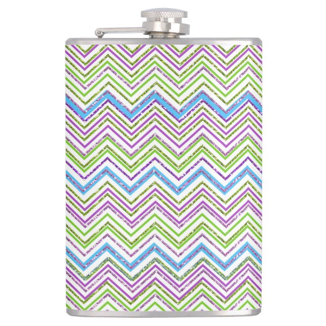 Glitter Zig Zag Flask (Front)
