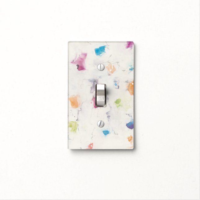 Glitterati I Abstract Print | Mike Schick Light Switch Cover (In Situ)