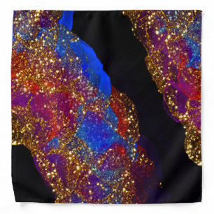 Glittered Alcohol Ink Bandana
