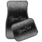 Glittered Custom Text Silver Black Car Mats
