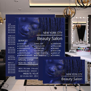 Glittered Model, Beautician, Beauty Salon Business Card