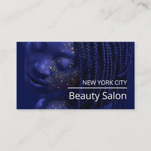 Glittered Model Beautician Beauty Salon Business Card