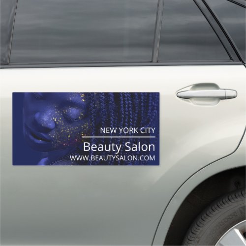 Glittered Model Beautician Beauty Salon Car Magnet