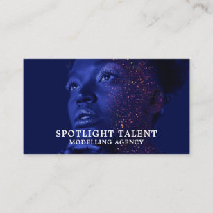 Glittered Model, Modeling Agency, Model Agent Business Card