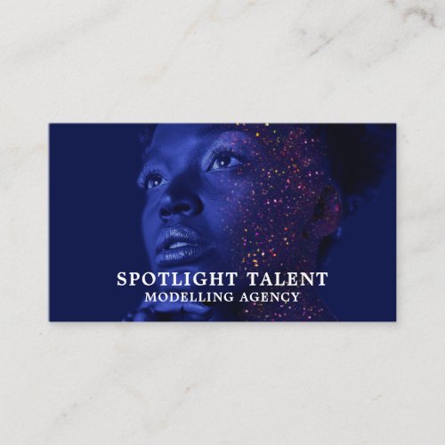 Glittered Model Modeling Agency Model Agent Business Card