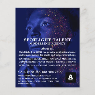 Glittered Model, Modelling Agency, Model Agent Flyer