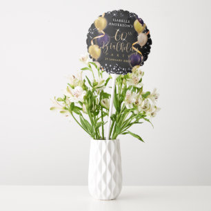 Glittering Balloons 60th Birthday Black