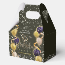 Glittering Balloons 85th Birthday Black