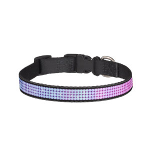 Glittering Blue Pink Gradient Dog Collar