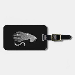 Glittering Cat Luggage Tags