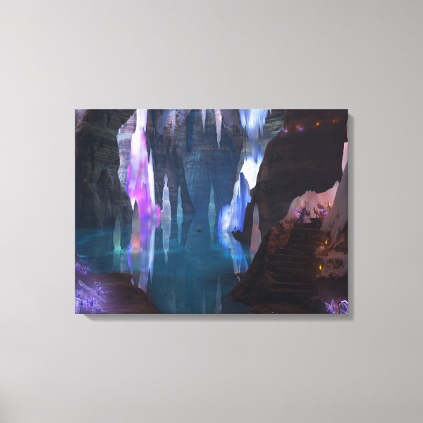 Glittering Caves by Night Canvas Print