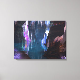 Glittering Caves by Night Canvas Print