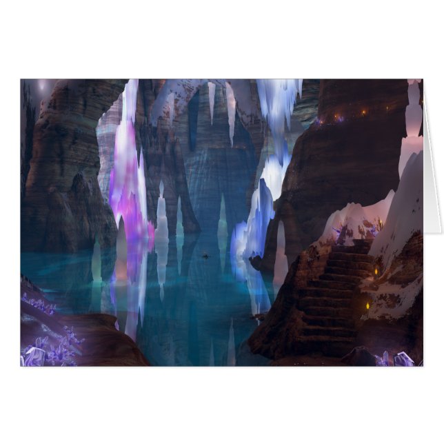 Glittering Caves by Night Card (Front Horizontal)