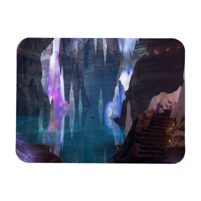 Glittering Caves by Night Flexible Magnet (Horizontal)
