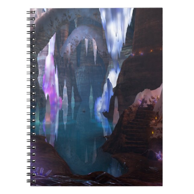 Glittering Caves by Night Notebook (Front)