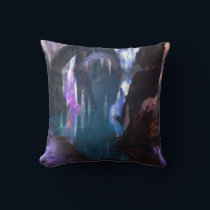 Glittering Caves by Night Pillow