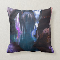 Glittering Caves by Night Pillow