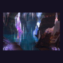 Glittering Caves by Night Print