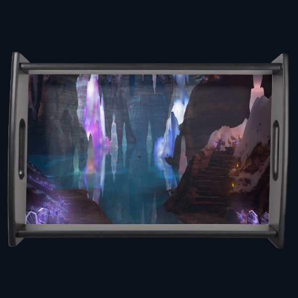 Glittering Caves by Night Serving Tray