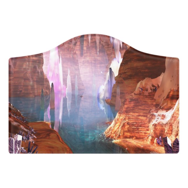 Glittering Caves Door Sign (Small Crest Front)