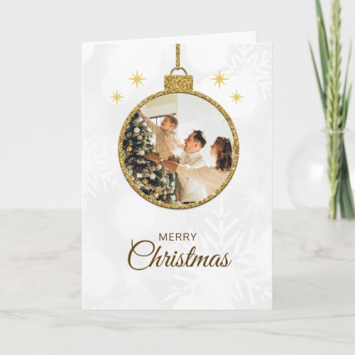 Glittering Christmas Ornament Christmas Card