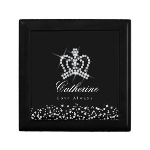 Glittering Crown Black Gift Box