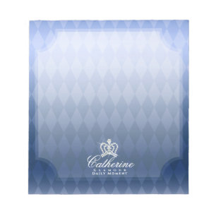 Glittering Crown Blue Notepad