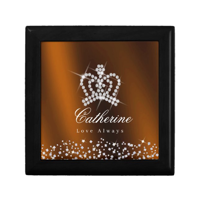 Glittering Crown Brown Gift Box (Front)