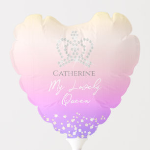 Glittering Crown Gradient Balloon
