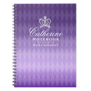 Glittering Crown Luxury Purple Notebook